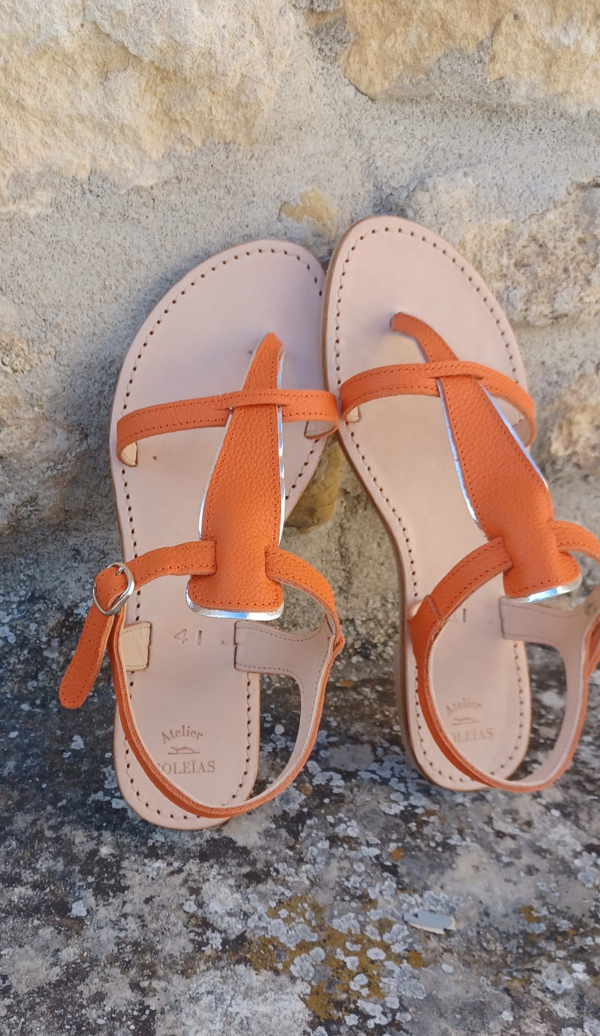 Sandales Grignan orange